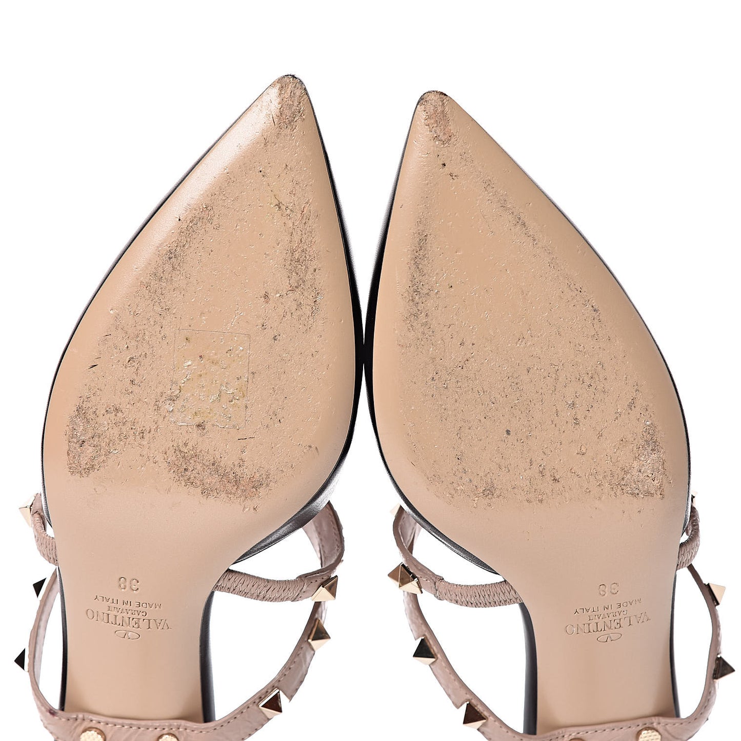 Nappa Rockstud Criss Cross 55mm Mules 38 Black Poudre