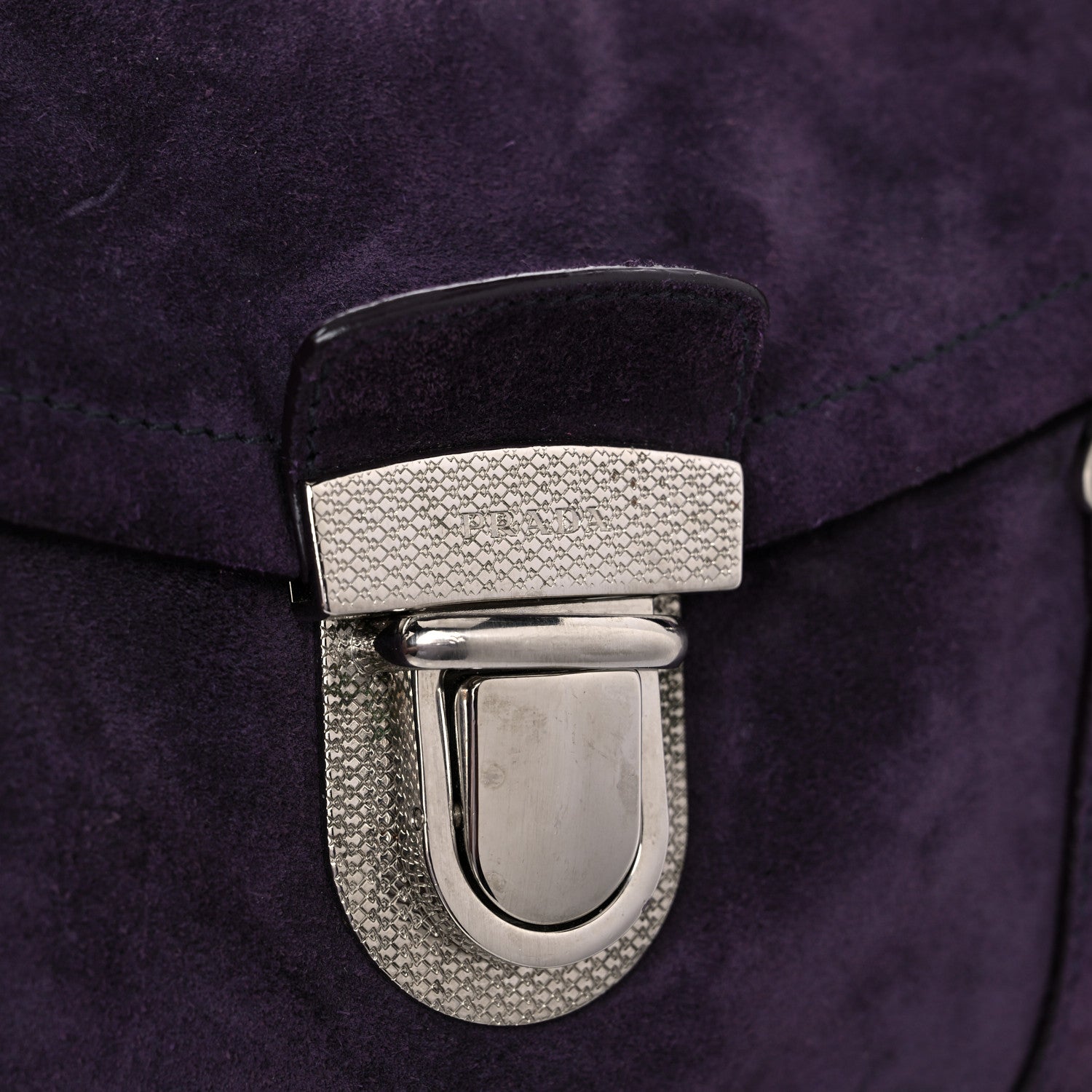 Prada Scamosciato Foldover Pushlock Satchel Cina 15 of 15