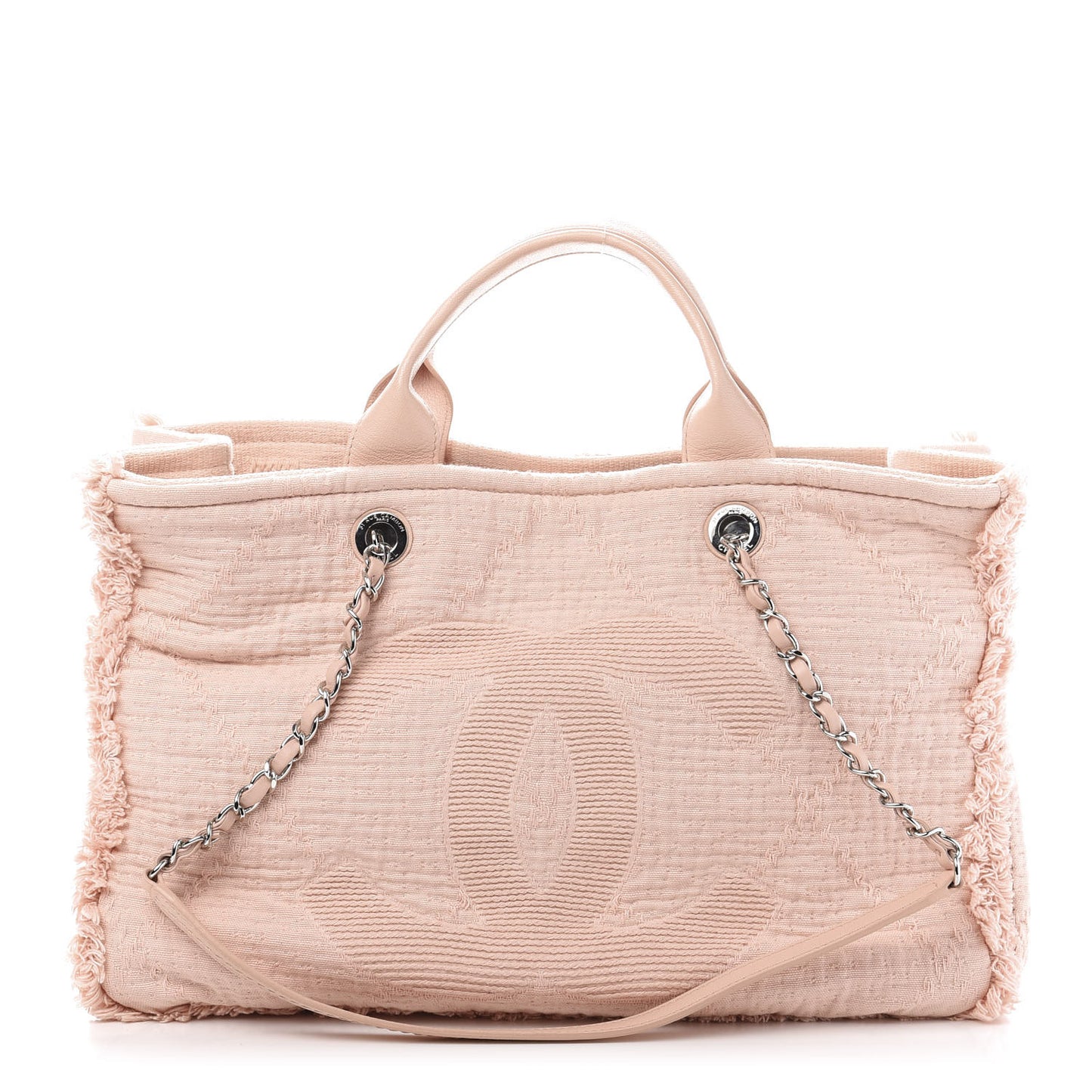 Canvas Large Double Face Shopping Tote Light Pink