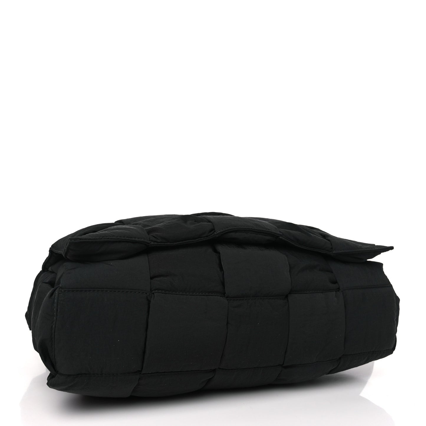 Nylon Intrecciato Padded Tech Maxi Cassette Bag Black