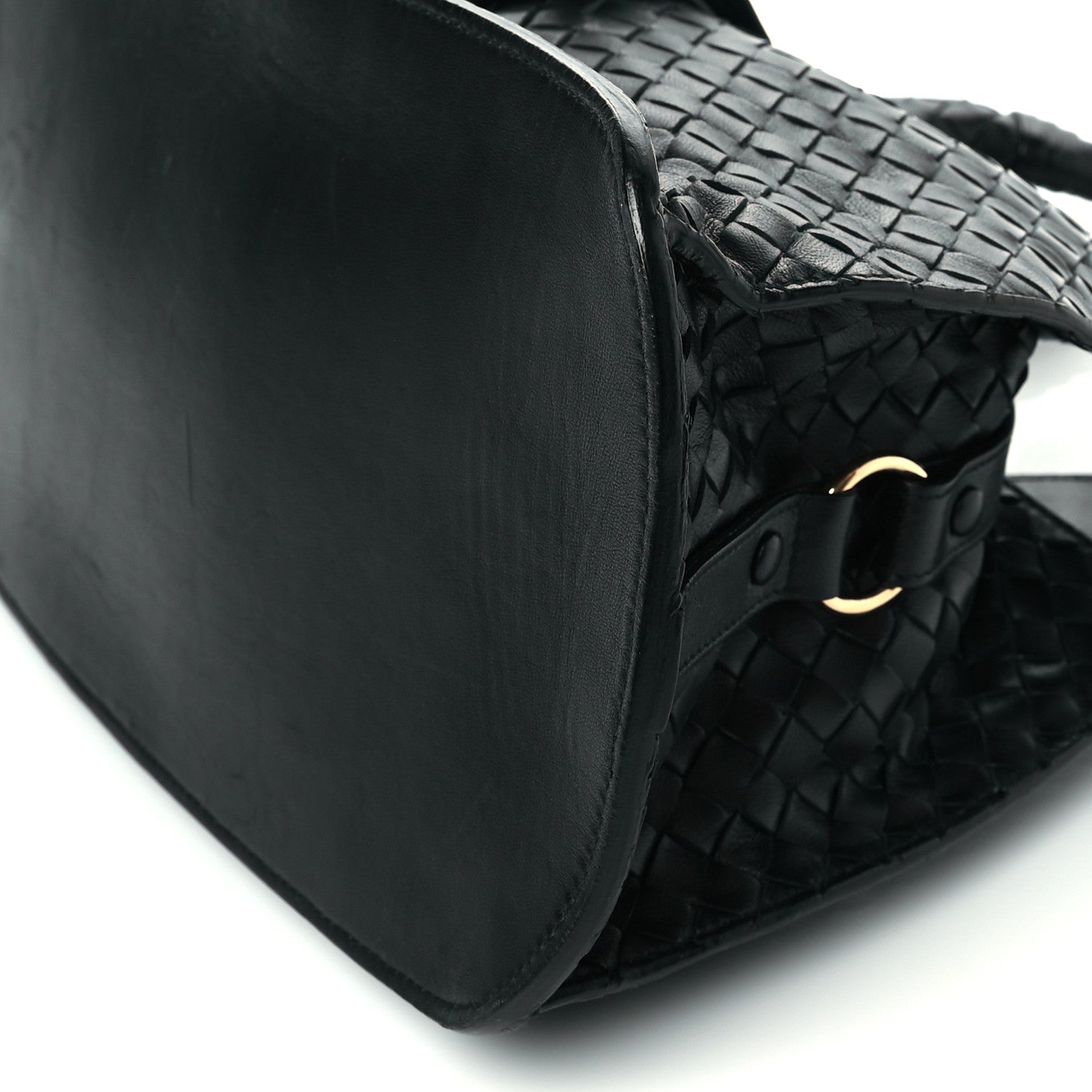 Bottega Veneta Nappa Intrecciato Shoulder Bag Black 9 of 9