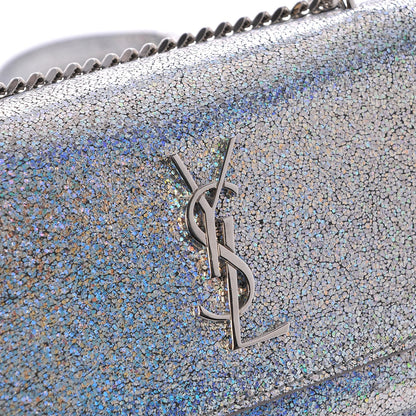 Saint Laurent Metallic Crackled Calfskin Monogram Sunset Chain Wallet Star Light 11 of 15