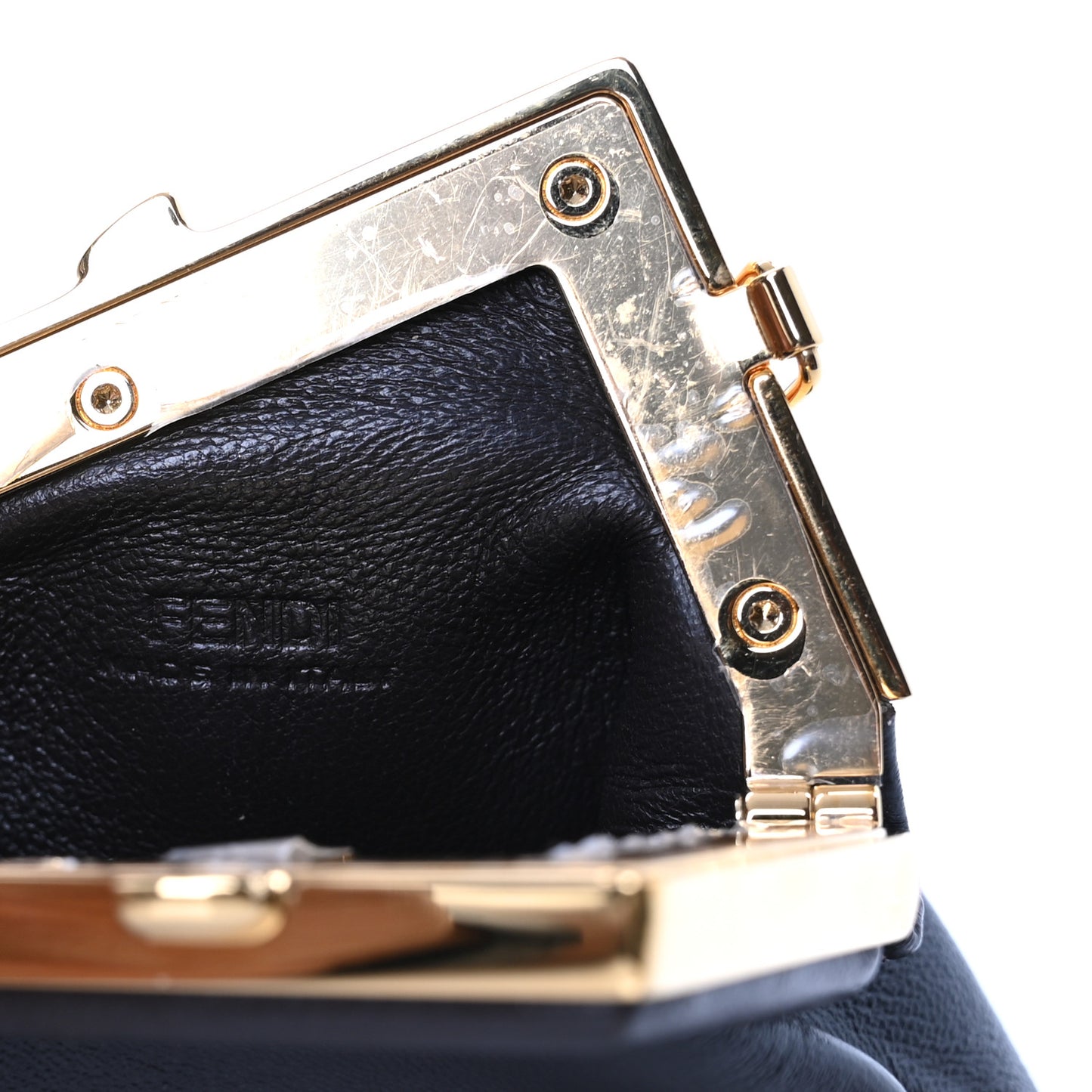 Shiny Nappa Nano Fendi First Bag Charm Ebano