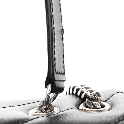Saint Laurent Calfskin Y Quilted Monogram Small Loulou Chain Satchel Black 10 of 11