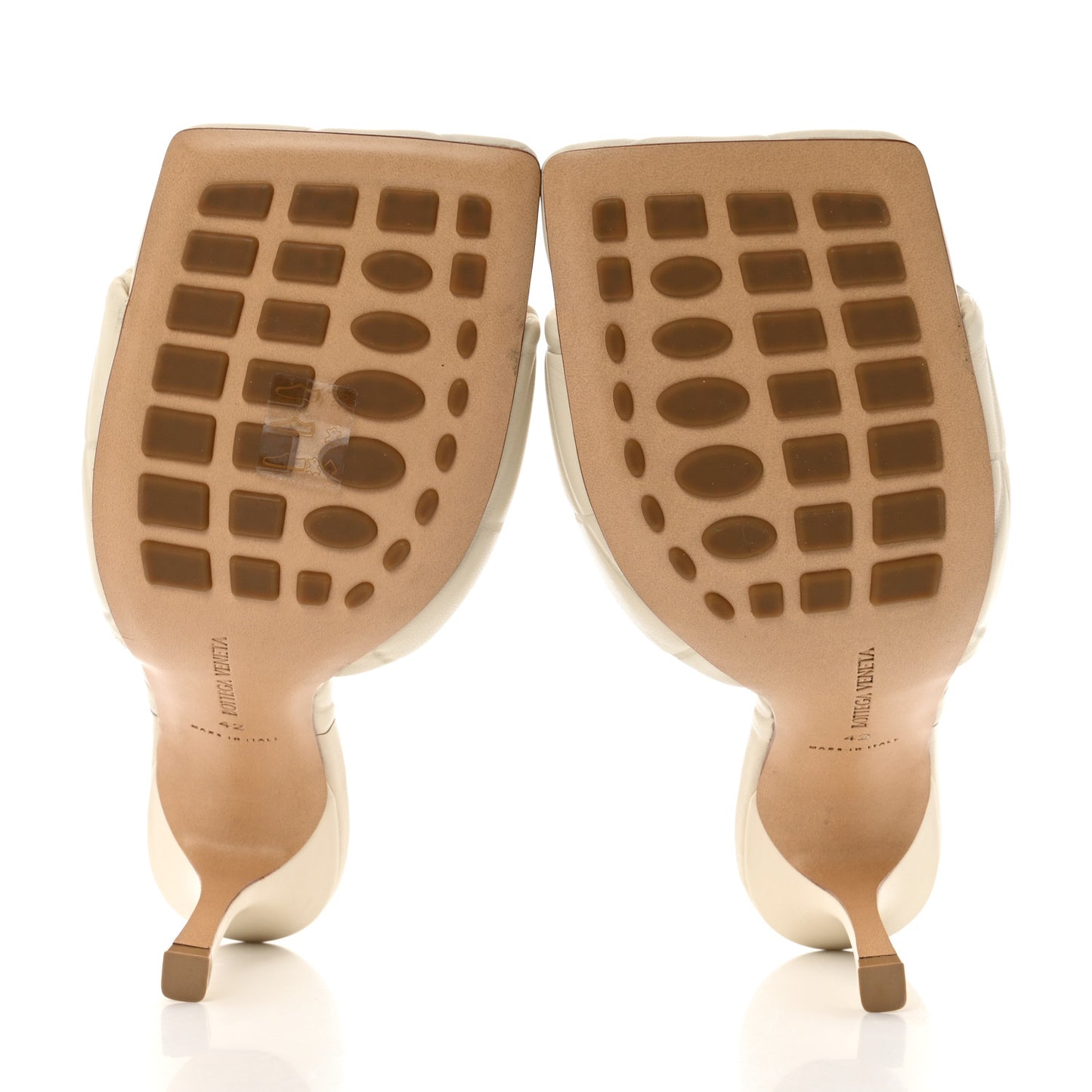 Nappa Quilted Rubber Lido Mule Sandals 42 Sea Salt
