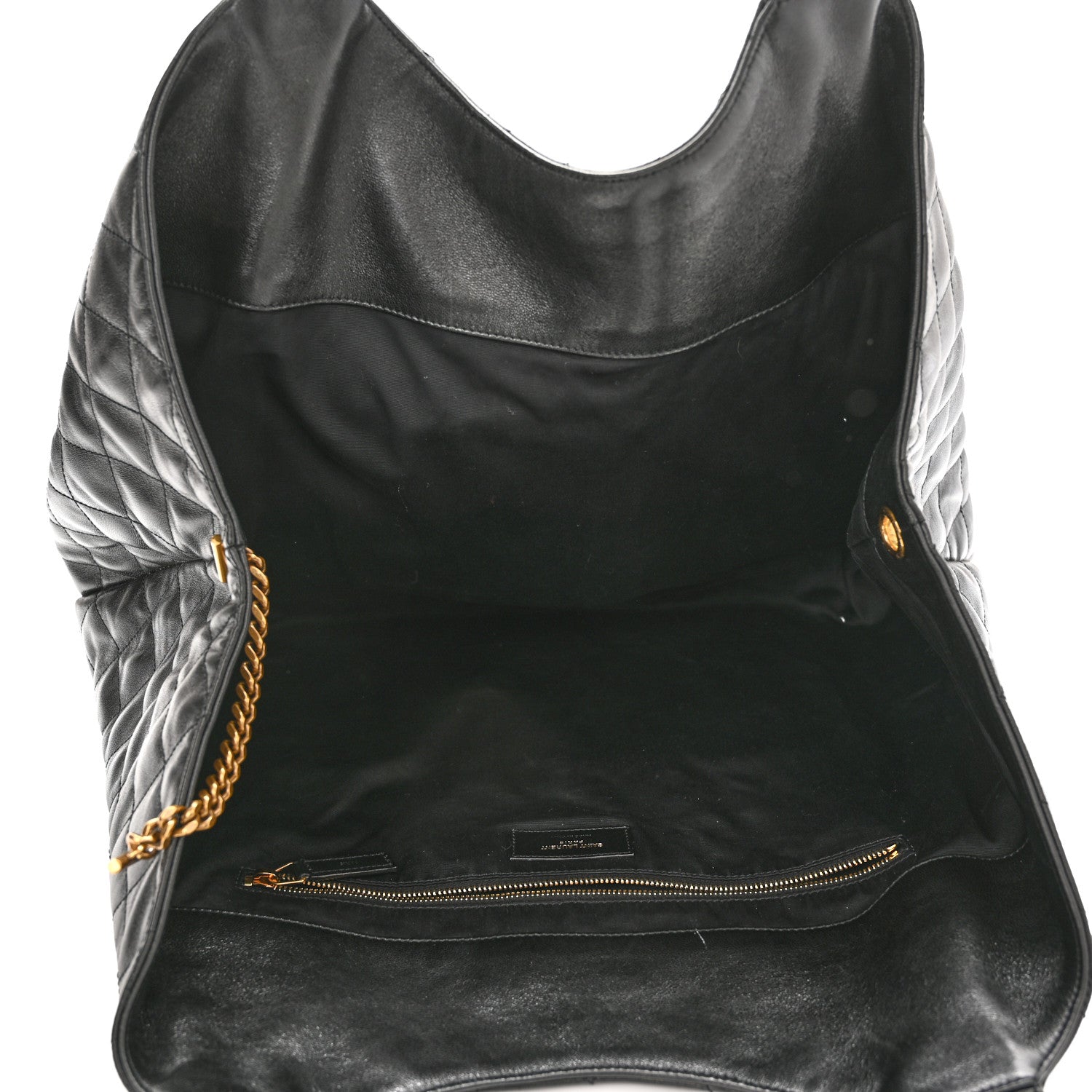 Saint Laurent Lambskin Quilted Maxi Icare Shopping Tote Black 5 of 11