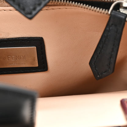 Fendi Vitello Dolce Fox Mink Bi-Color Monster Mirror Charm Petite 2Jours Tote Black Bordeaux Acquamarine 6 of 11