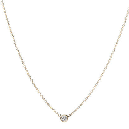 Tiffany 18K Yellow Gold Diamond .08ct Elsa Peretti Diamonds by the Yard Pendant Necklace 1 of 7