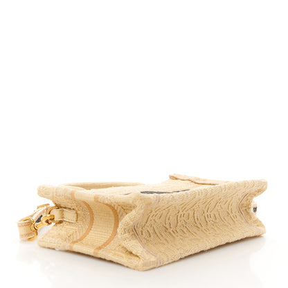 Christian Dior Raffia Oblique Mini Toile De Jouy Book Tote With Strap Beige 3 of 10