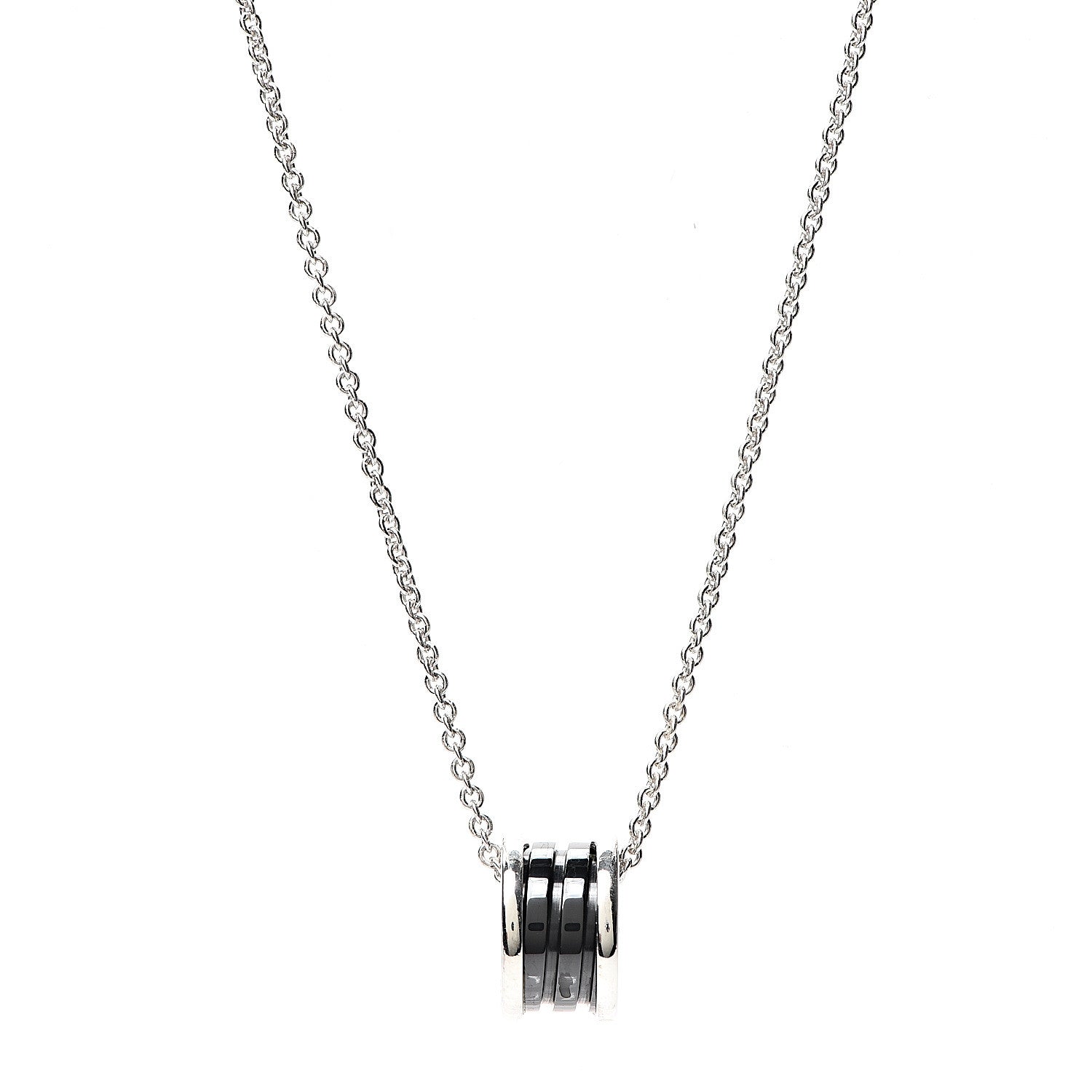 Bulgari Sterling Silver Ceramic Save The Children Pendant Necklace 1 of 4