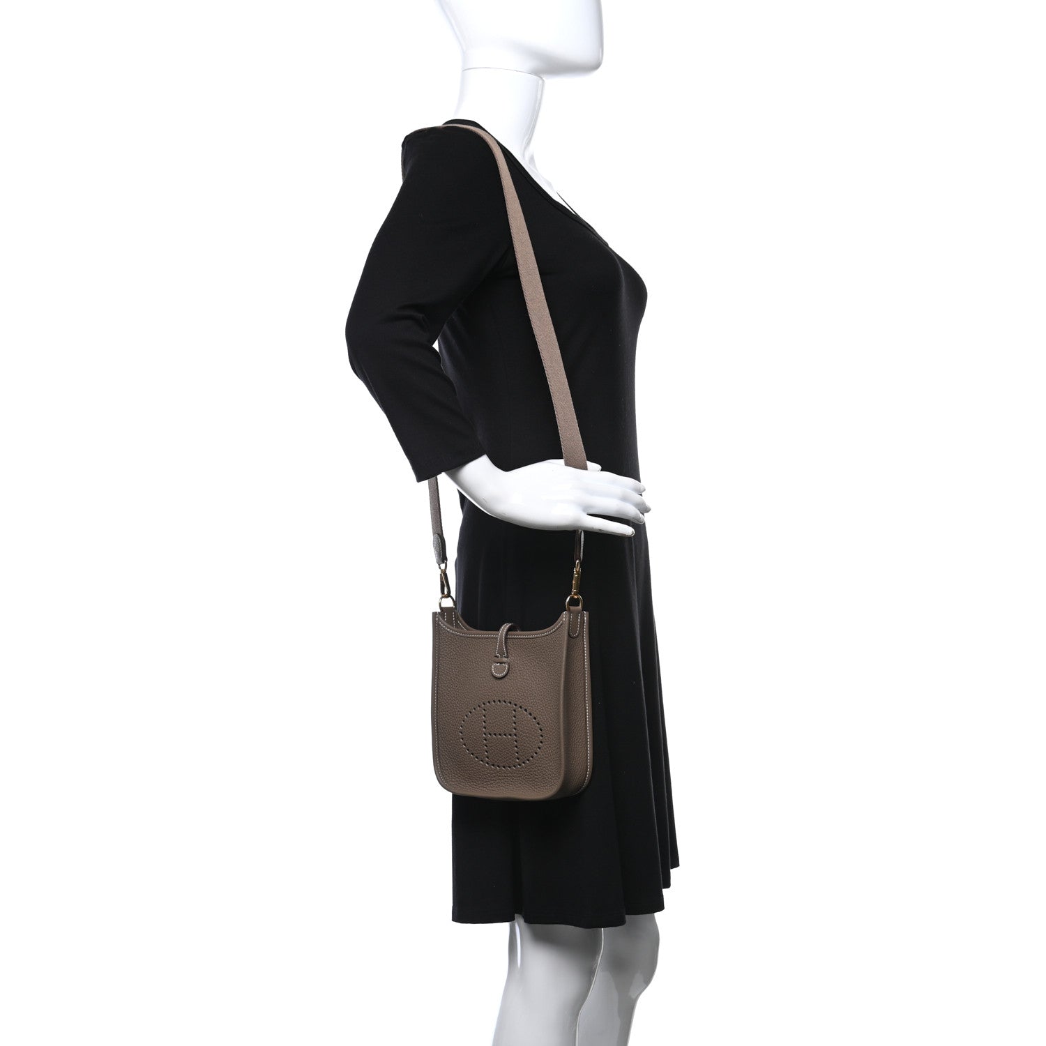 Hermes Taurillon Clemence Evelyne TPM Etoupe 2 of 11