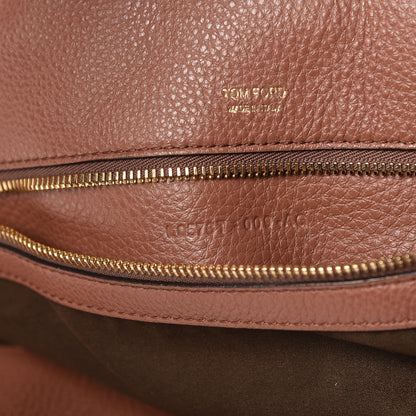 Tom Ford Pebbled Calfskin Amber Double Zip Tote Rose 7 of 8