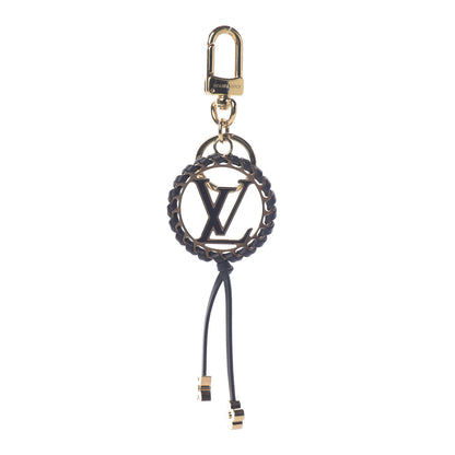 Louis Vuitton Metal Lambskin Enamel Very Bag Charm Key Holder Black 1 of 5