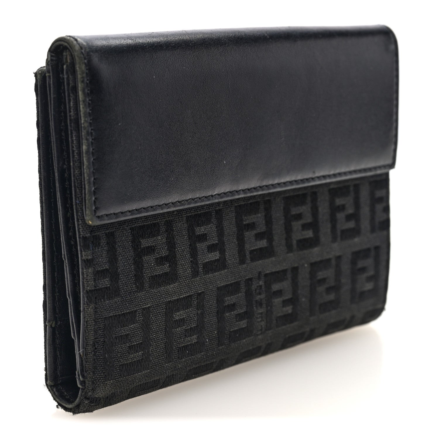 Fendi Zucchino Compact Wallet Black 3 of 6