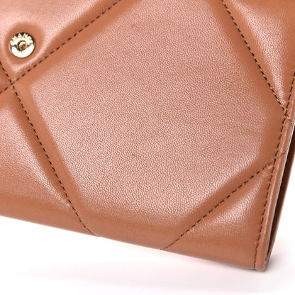 Chanel Lambskin Quilted Chanel 19 Flap Wallet Brown 15 of 18