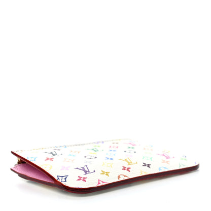 Louis Vuitton Monogram Multicolor Key Pouch White Litchi 3 of 4