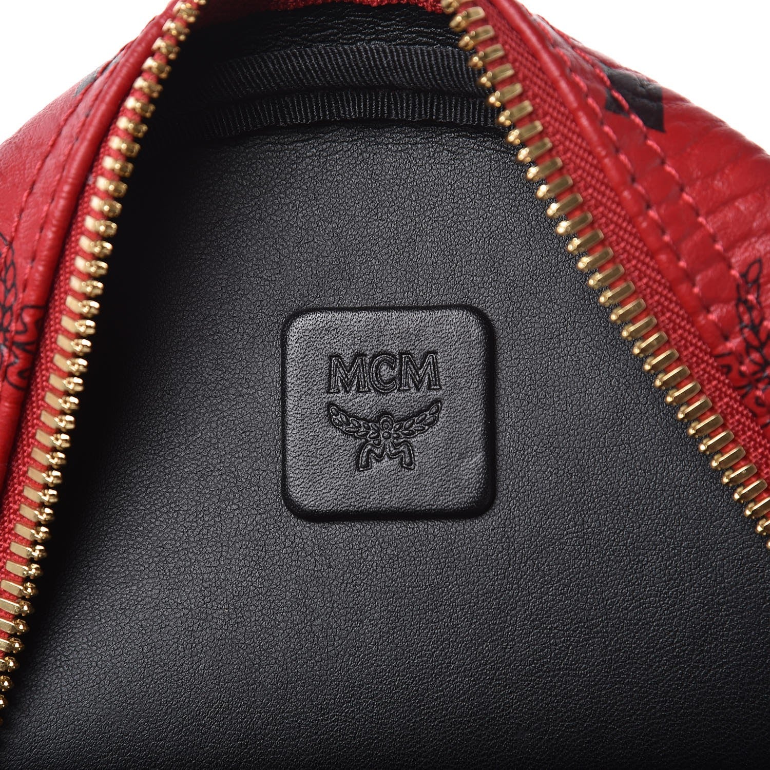 MCM Visetos Small Stark Backpack Ruby Red 7 of 8