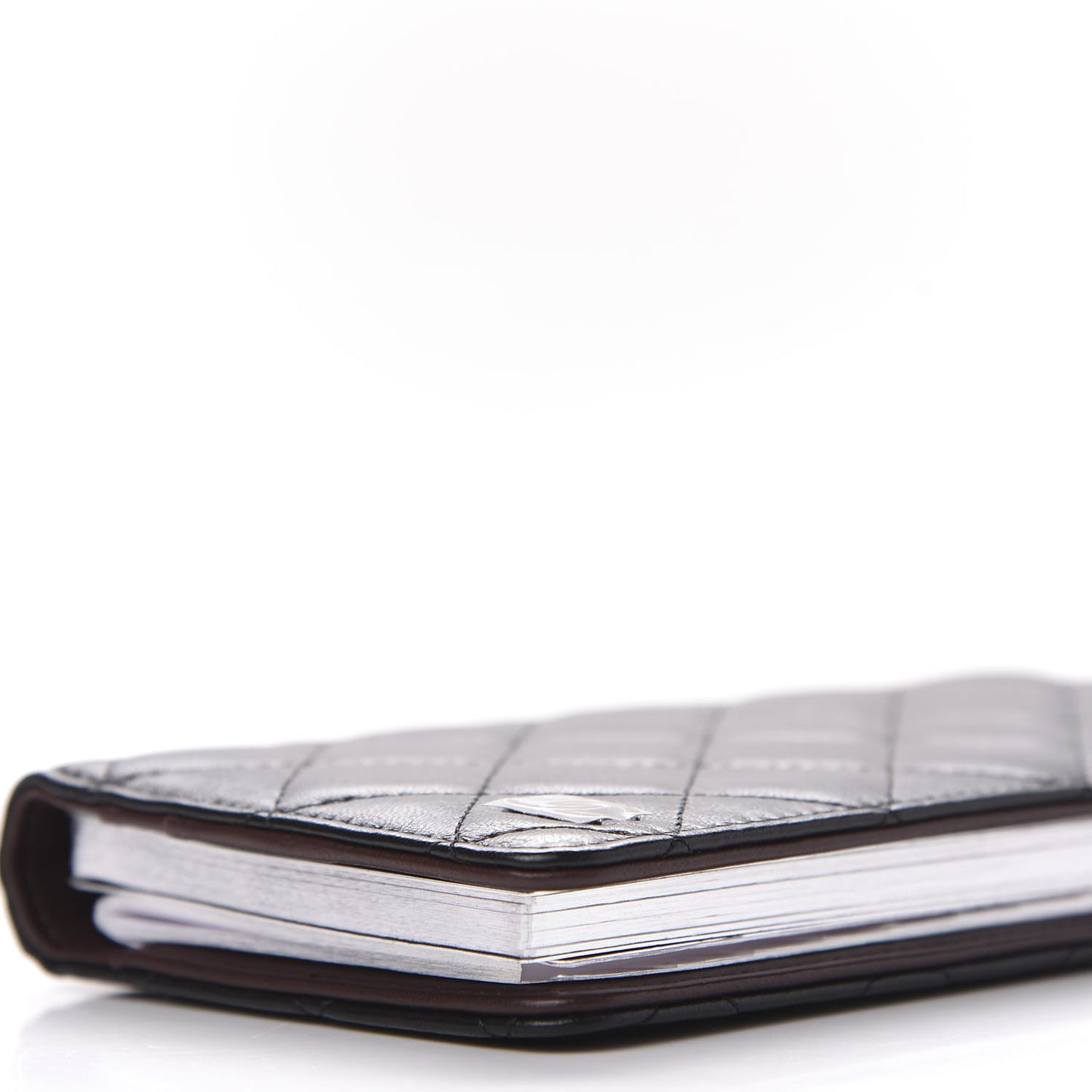 Lambskin Quilted Medium Agenda Cover Black
