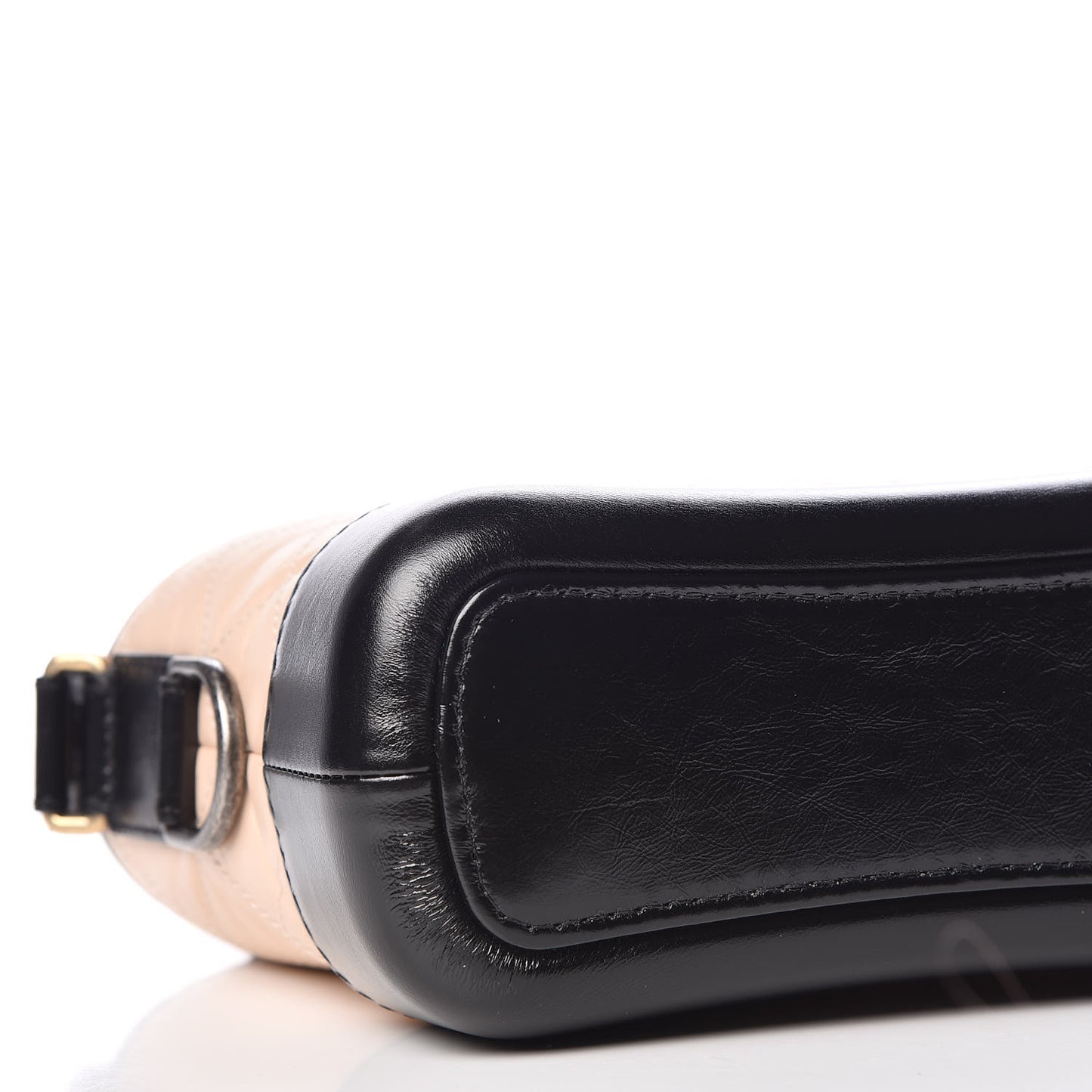 Aged Calfskin Quilted Small Gabrielle Hobo Beige Black