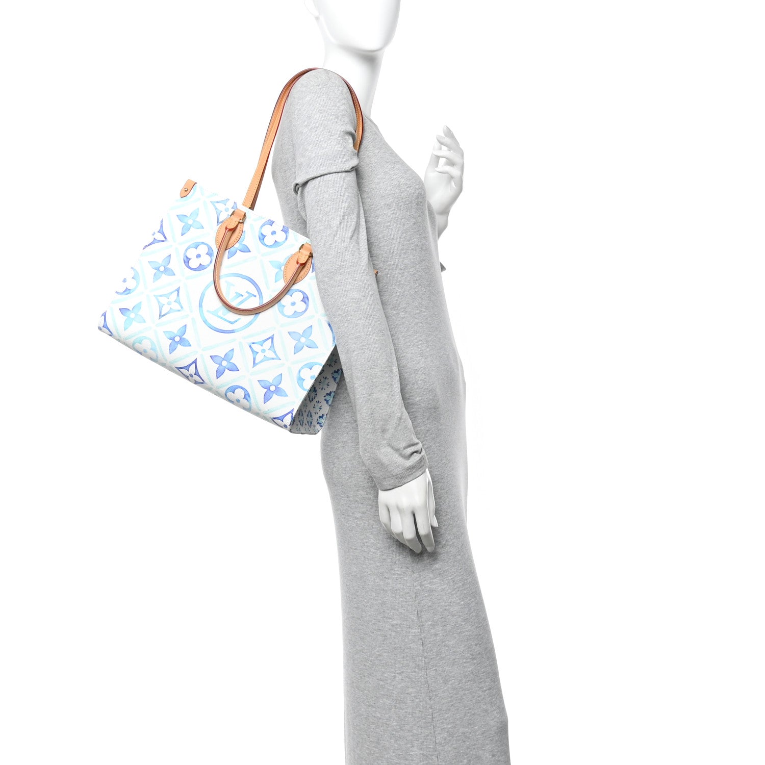 Louis Vuitton Monogram Tiles By The Pool Onthego MM Lagoon Blue 2 of 10