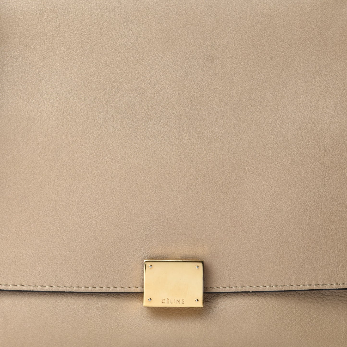 Smooth Calfskin Suede Medium Trapeze Sahara