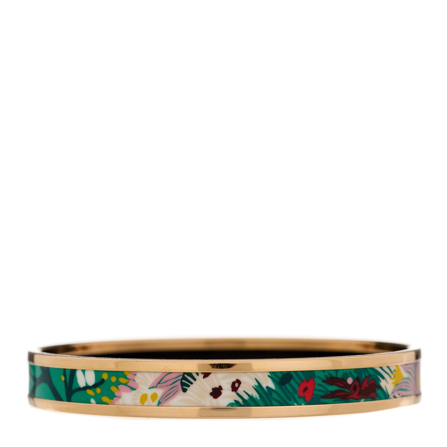 Hermes Enamel Printed Narrow Dans Un Jardin Anglais Bracelet 65 Arts And Crafts 2 of 5