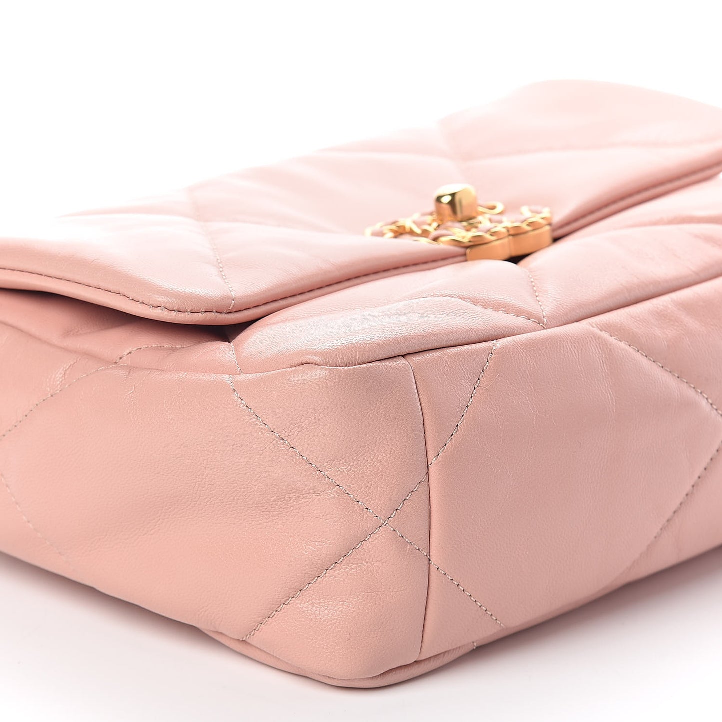 Lambskin Quilted Medium 19 Flap Light Pink