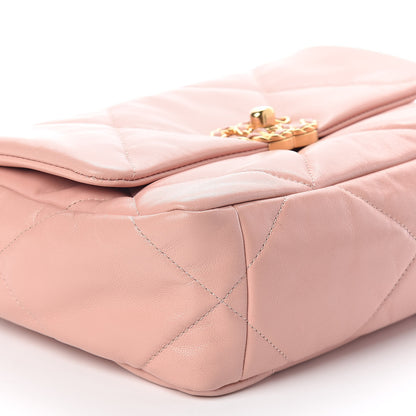 Chanel Lambskin Quilted Medium 19 Flap Light Pink 9 of 11