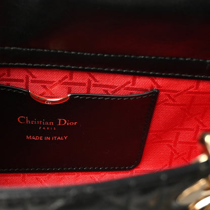 Christian Dior Lambskin Cannage Medium Lady D-Joy Black 6 of 10