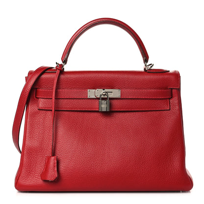 Hermes Togo Kelly Retourne 32 Rouge Vif 1 of 9