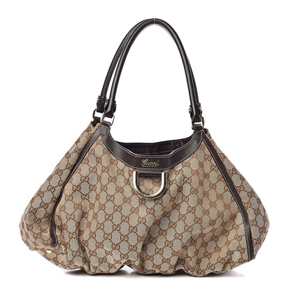 Gucci Monogram Large D Ring Hobo Dark Brown 1 of 15