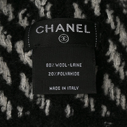 Chanel Wool CC Headband Black White 6 of 7