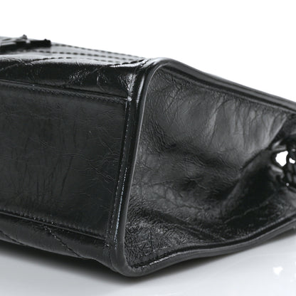Saint Laurent Crinkled Calfskin Matelasse Monogram Medium Niki Shopper Tote Black 10 of 10