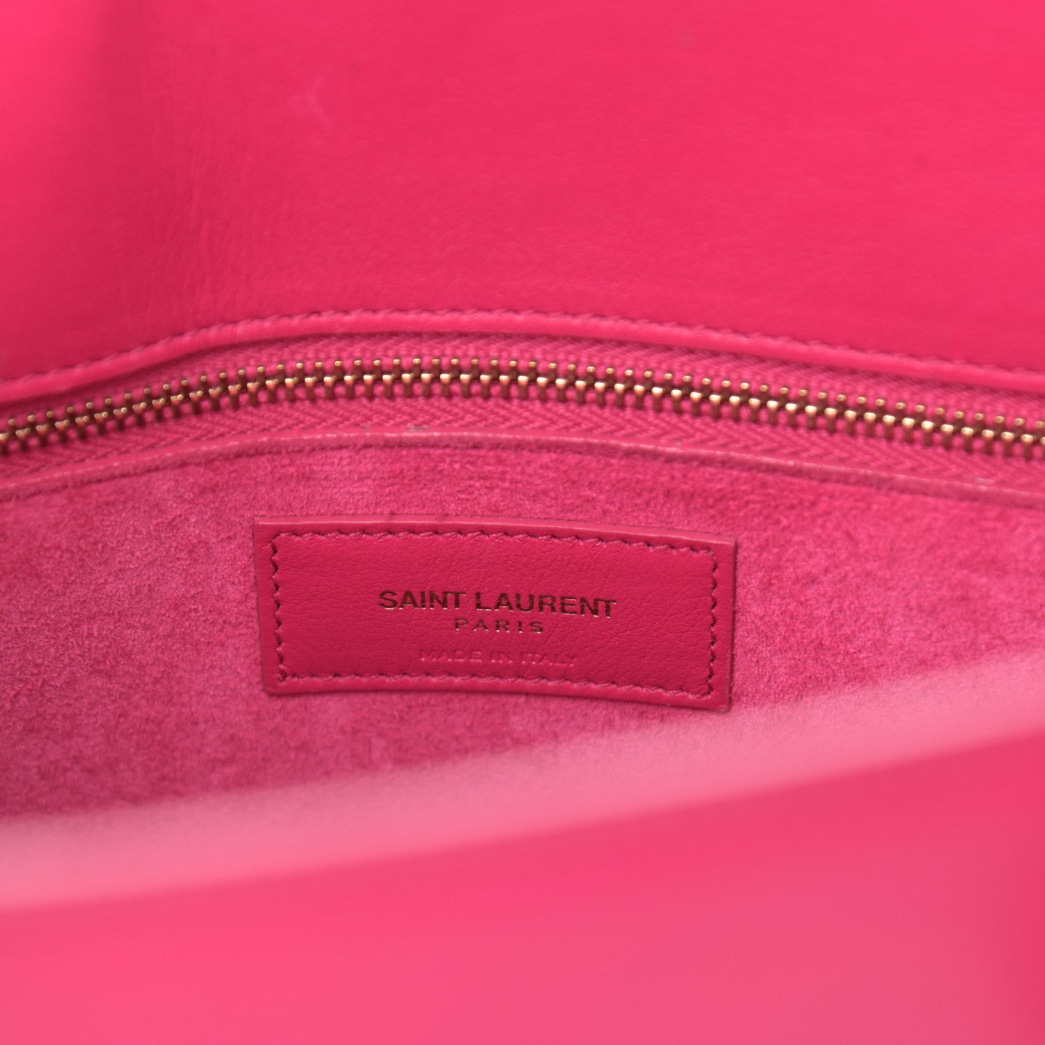 Saint Laurent Calfskin Small Sac De Jour Lipstick Fuchsia 6 of 17