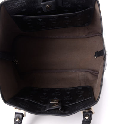 MCM Visetos Shopping Tote Black 5 of 10