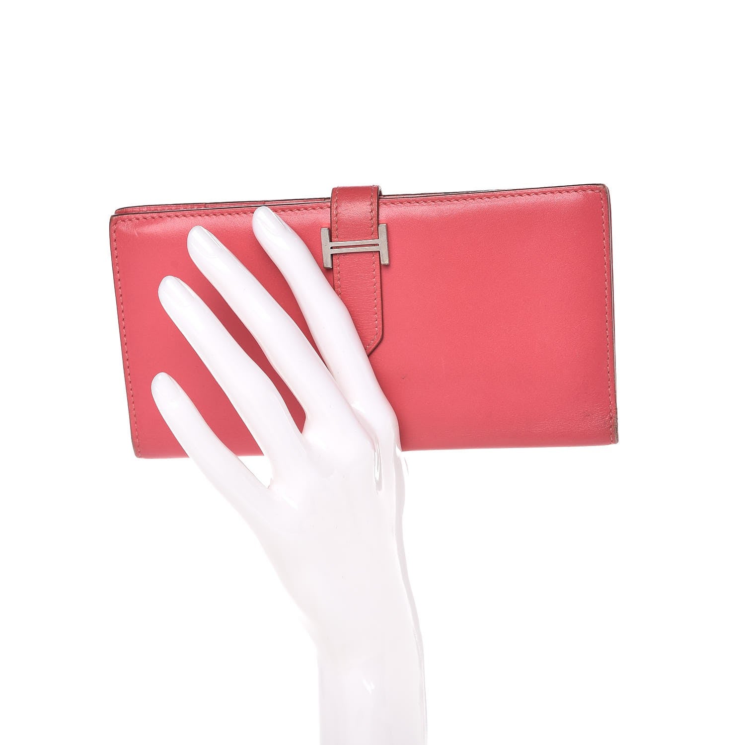 Hermes Tadelakt Bearn Gusset Wallet Rose Azalee 2 of 10