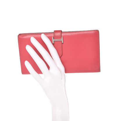 Hermes Tadelakt Bearn Gusset Wallet Rose Azalee 2 of 10
