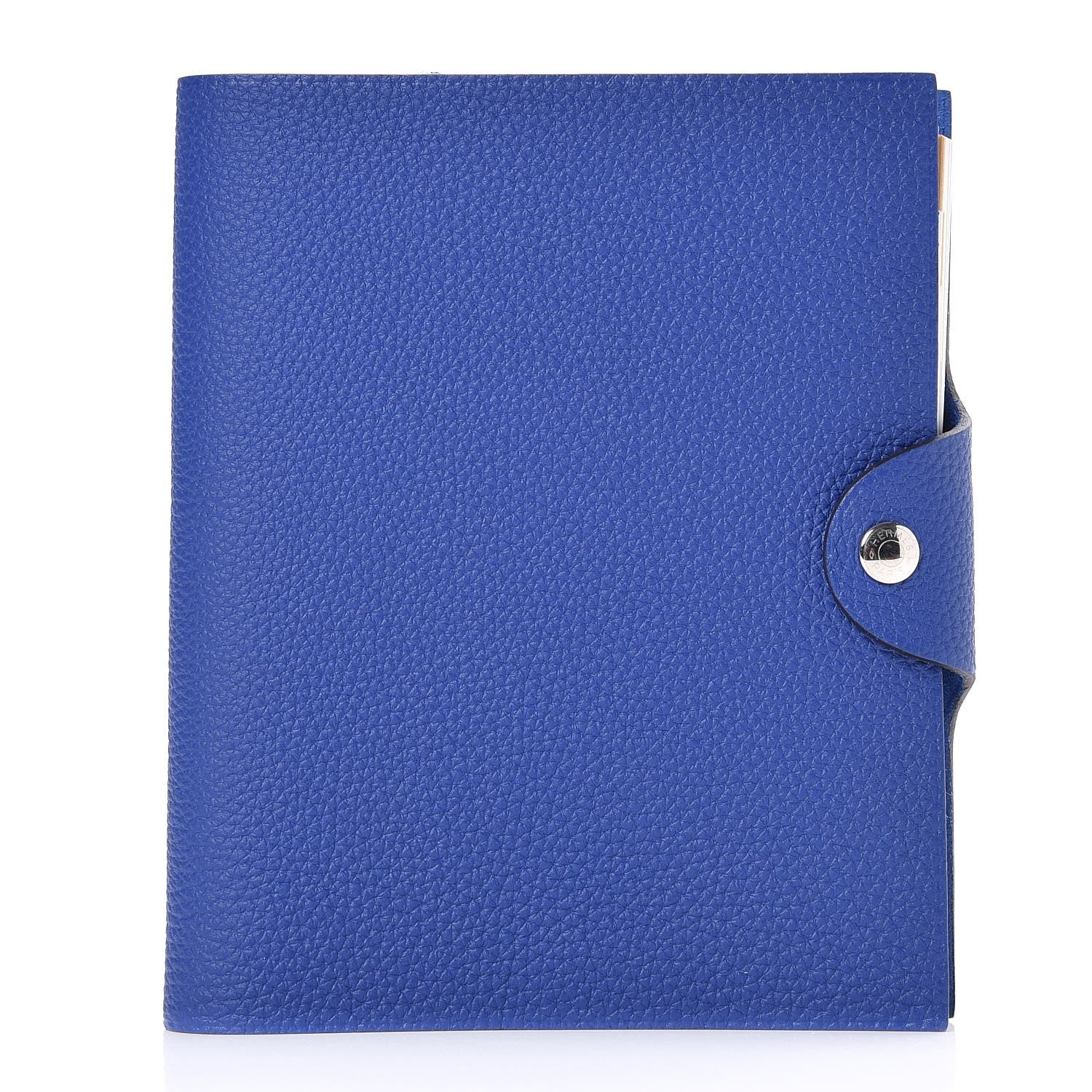 Hermes Togo Ulysse PM Notebook Cover Bleu Electrique 1 of 9