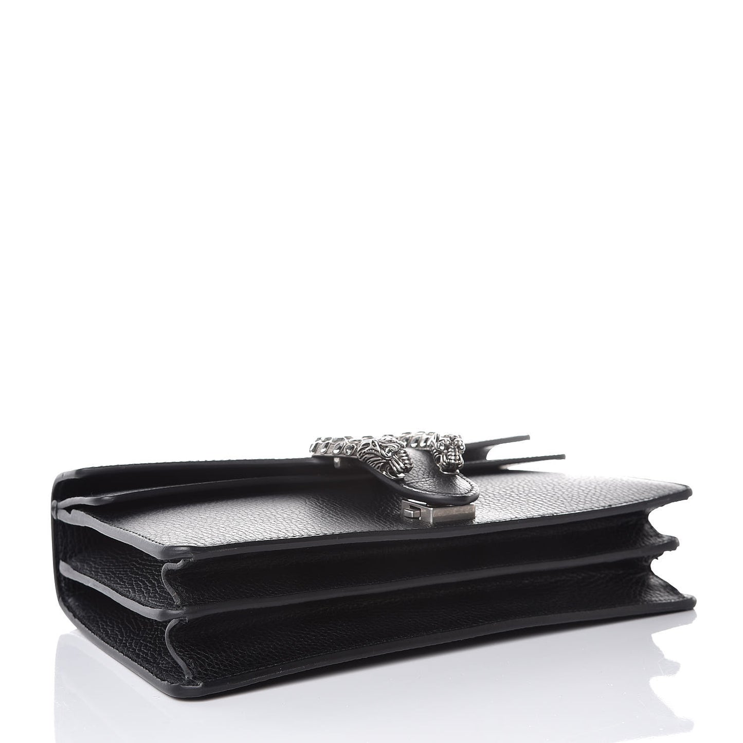Pebbled Calfskin Small Dionysus Shoulder Bag Black