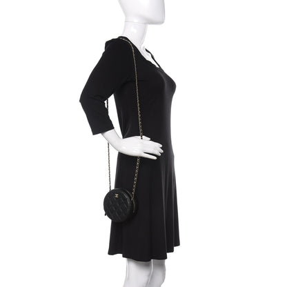Chanel Caviar Quilted Round Clutch With Chain Black 2 of 10