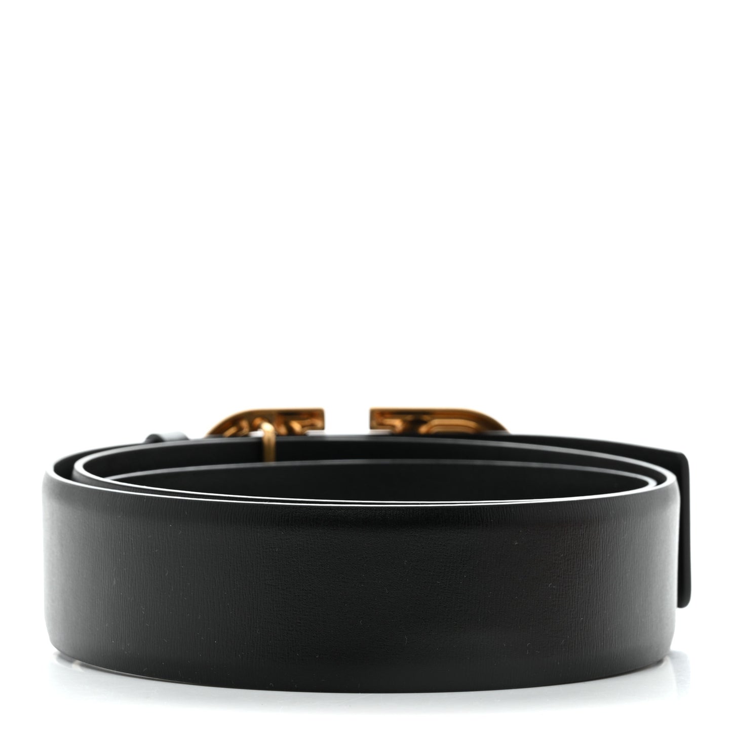 Glossy Calfskin VLogo Belt 90 36 Black