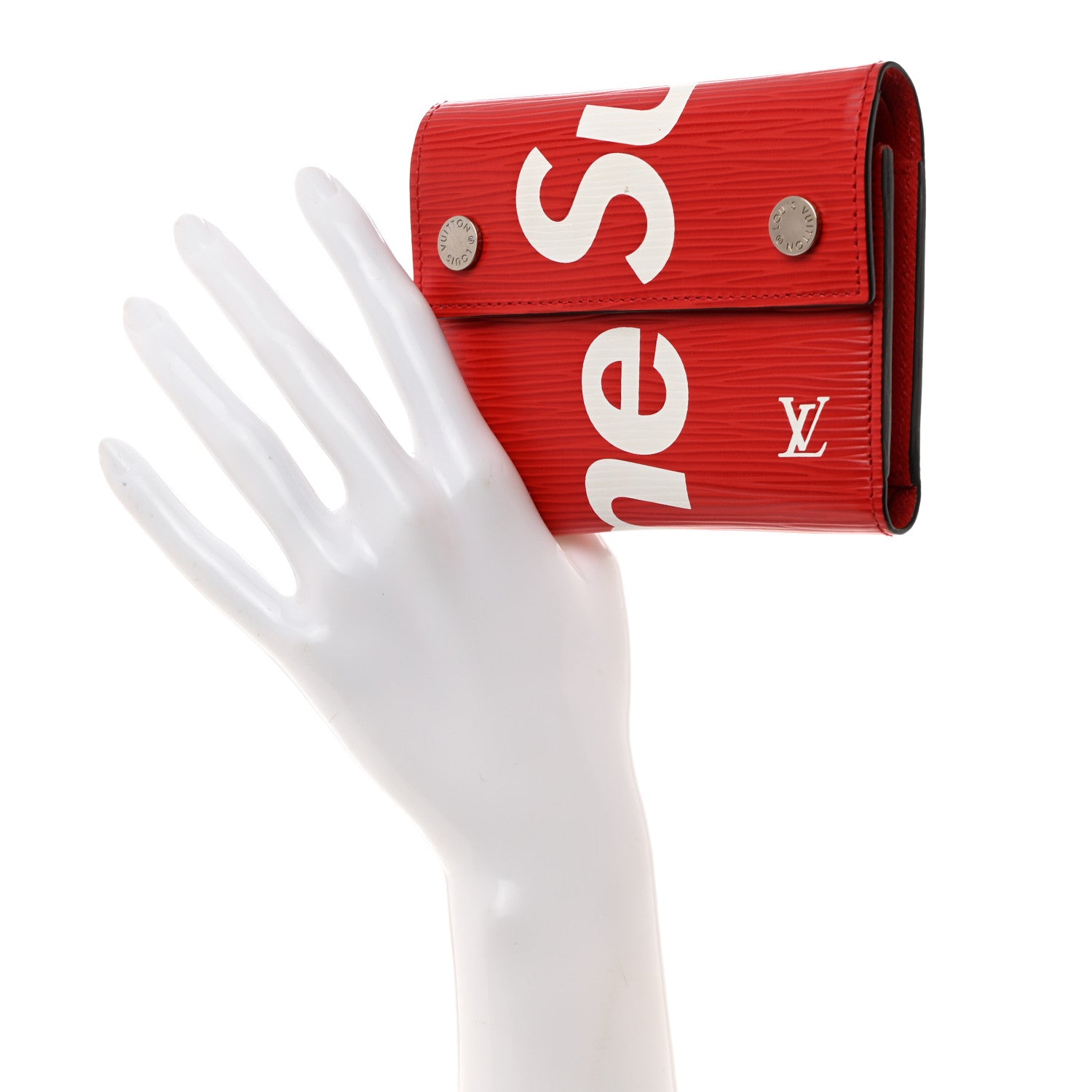 Louis Vuitton X SUPREME Epi Chain Wallet Red 2 of 6