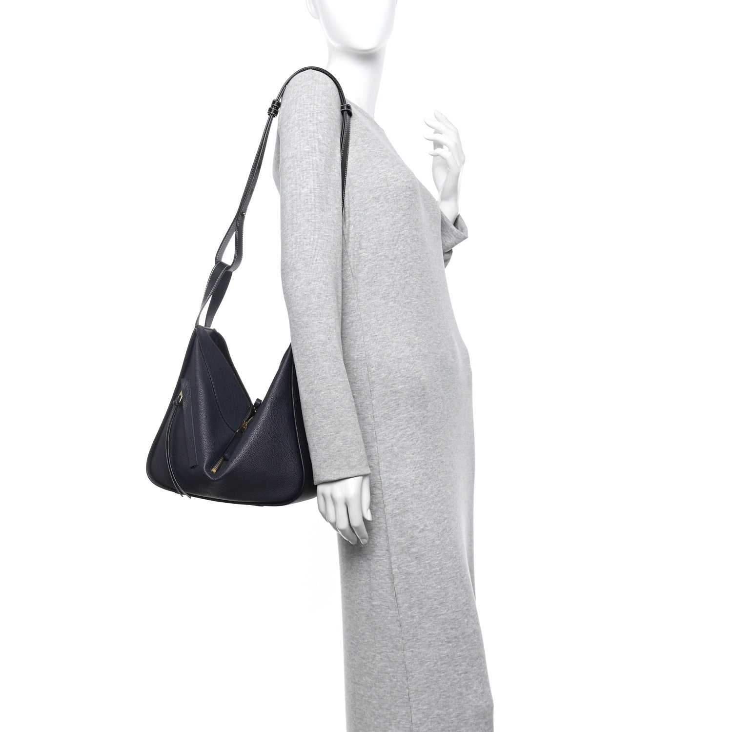 Loewe Calfskin Small Hammock Shoulder Bag Midnight Blue Black 2 of 10