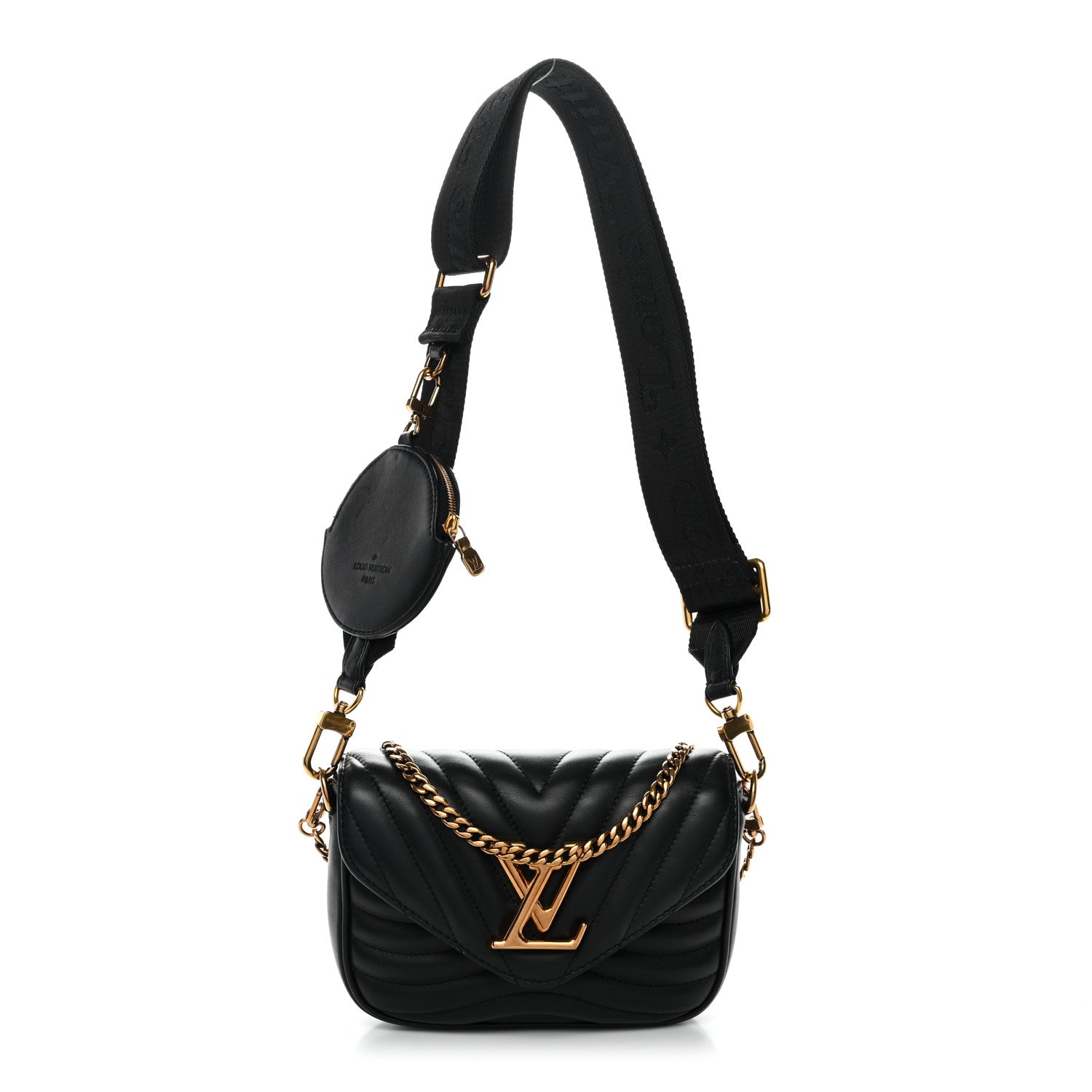 Louis Vuitton Calfskin New Wave Multi Pochette Black 1 of 9