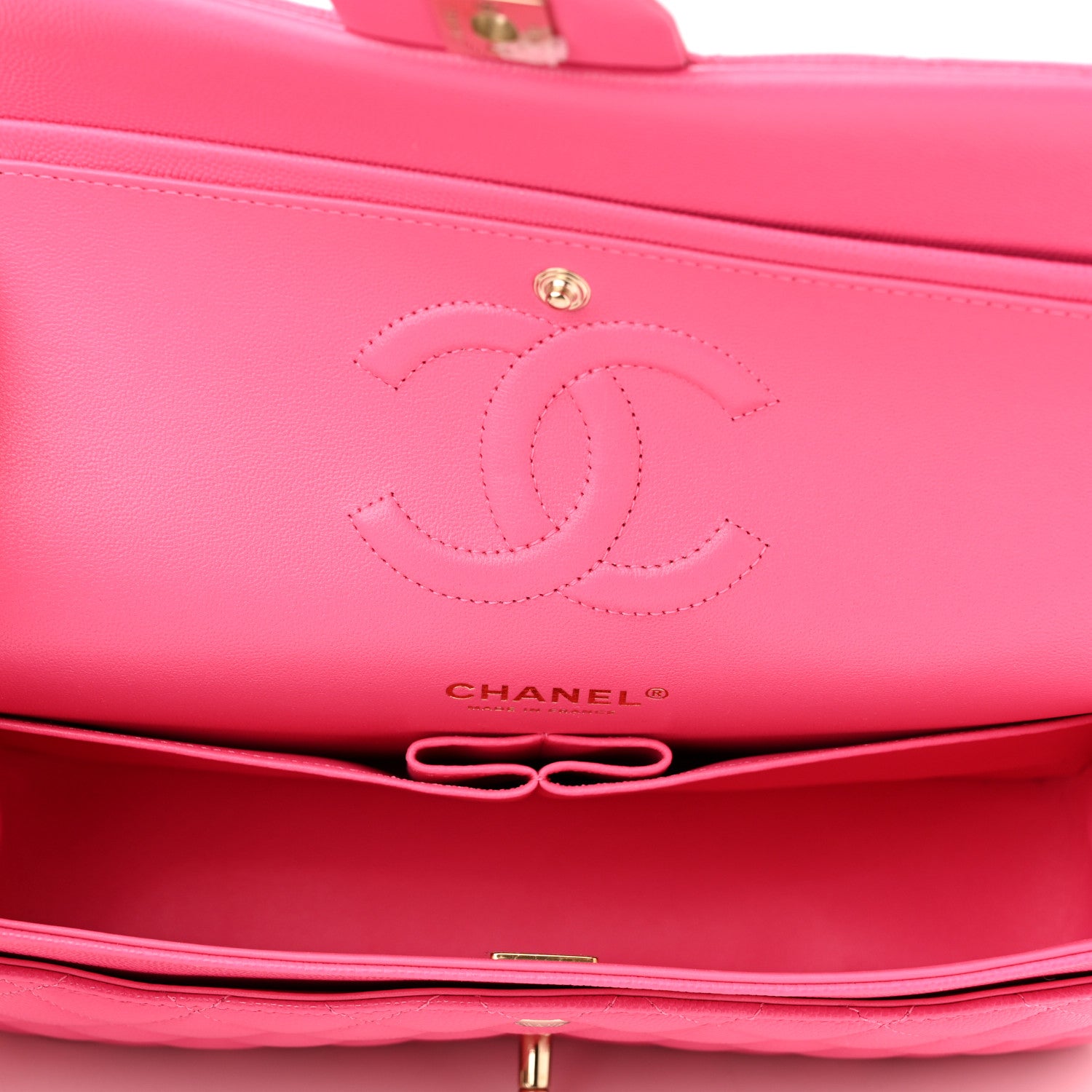 Chanel Caviar Quilted Medium Double Flap Rose 5 of 11