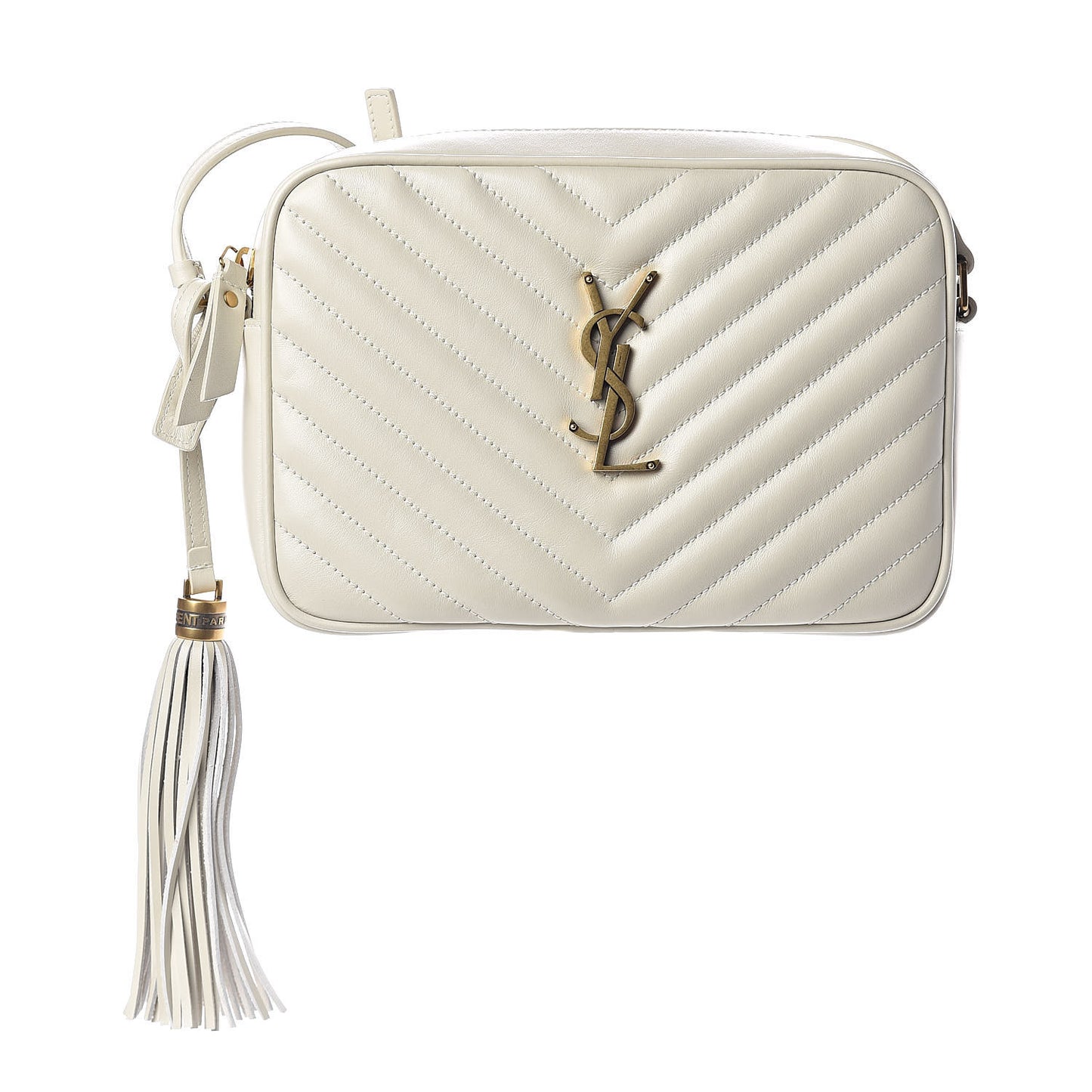 Calfskin Matelasse Monogram Lou Camera Bag Crema Soft