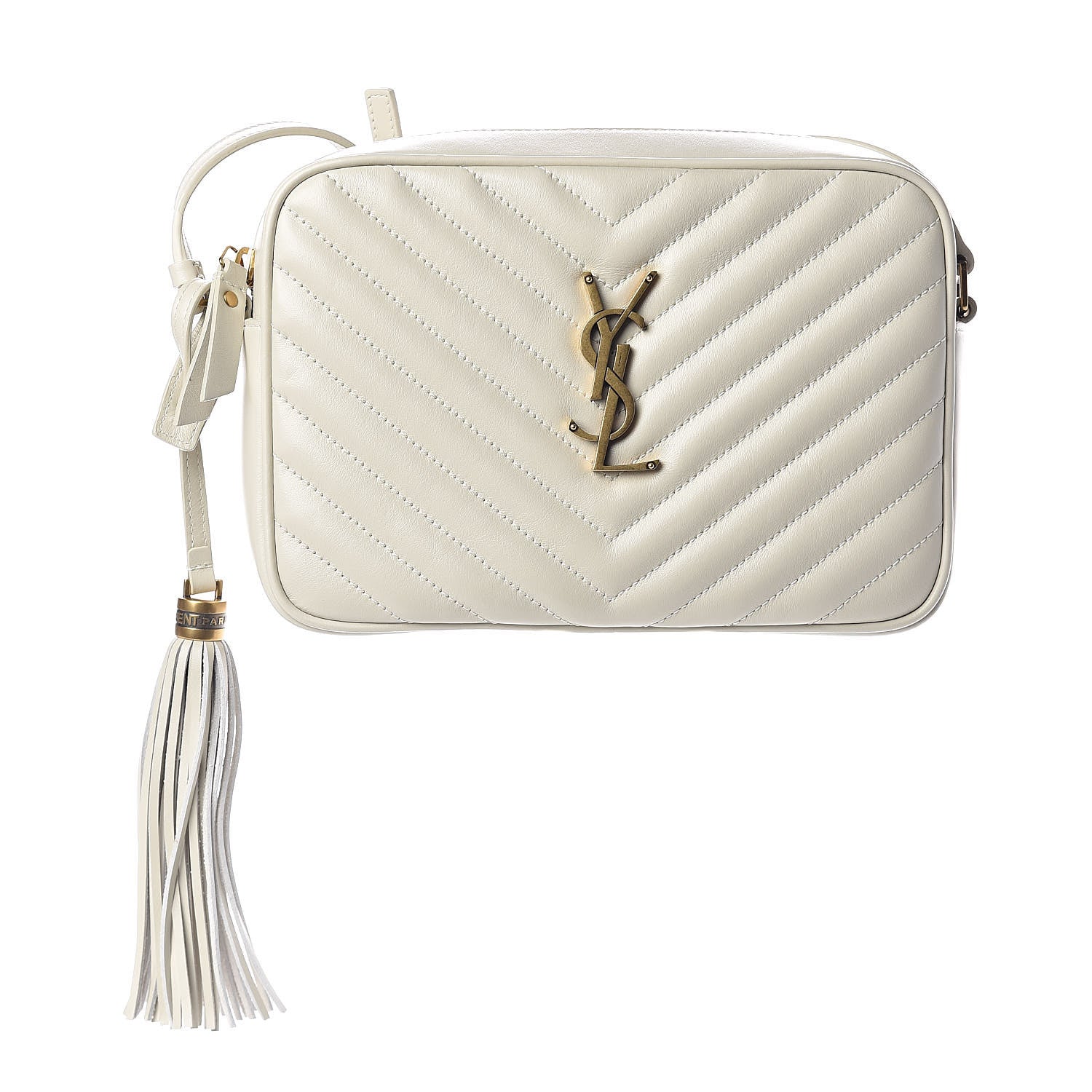 Saint Laurent Calfskin Matelasse Monogram Lou Camera Bag Crema Soft 1 of 8