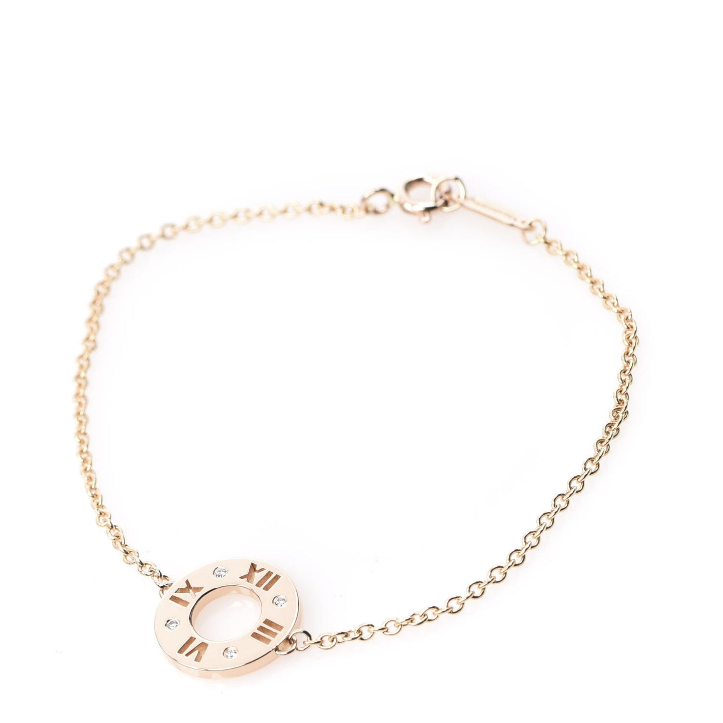 18K Rose Gold Diamond Atlas Pierced Bracelet