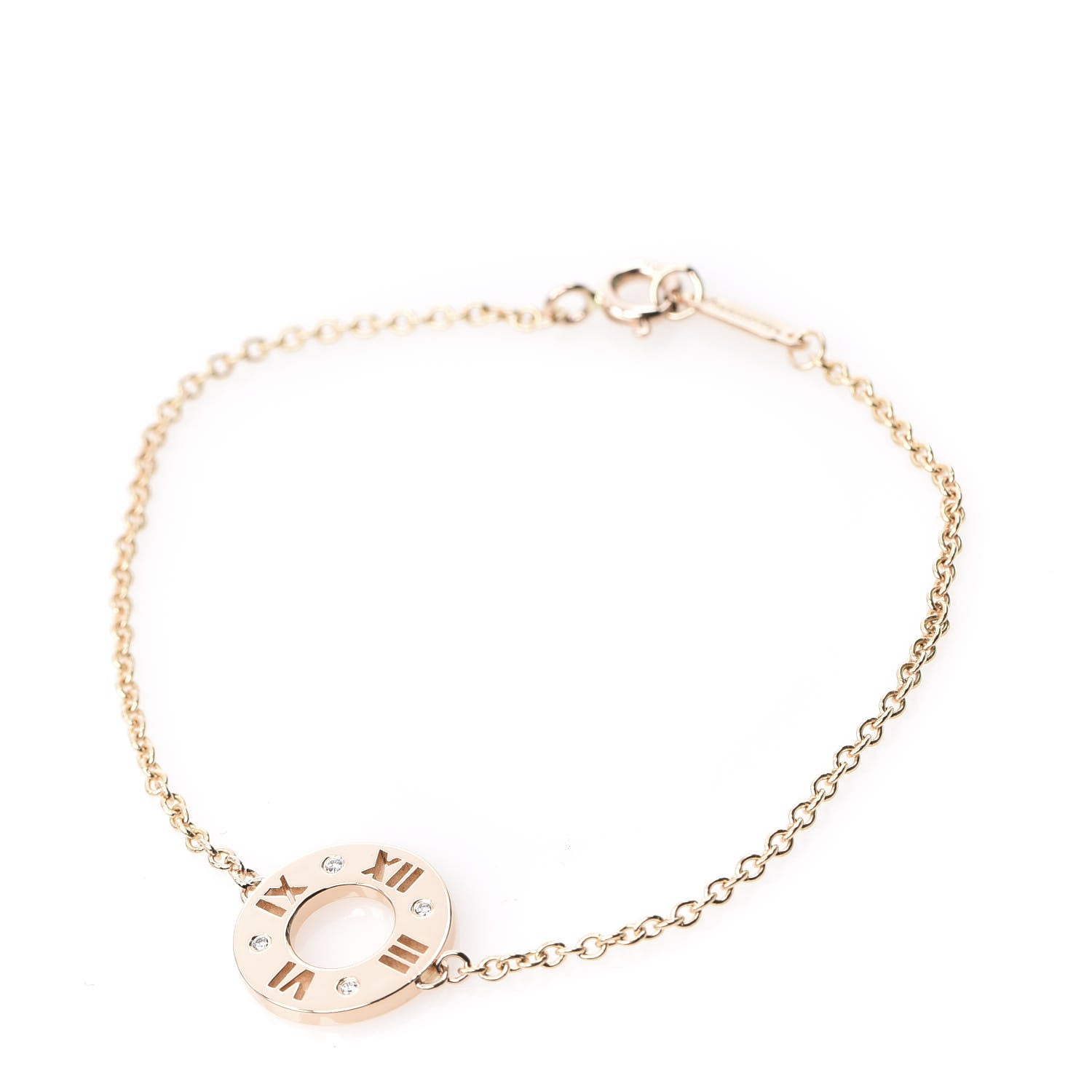 Tiffany 18K Rose Gold Diamond Atlas Pierced Bracelet 1 of 6