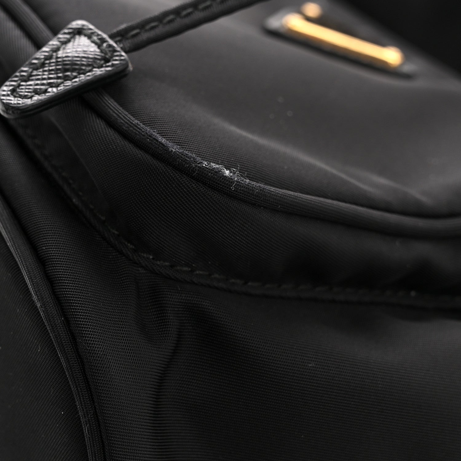 Prada Saffiano Tessuto Nylon Mini Bucket Crossbody Bag Black 12 of 15